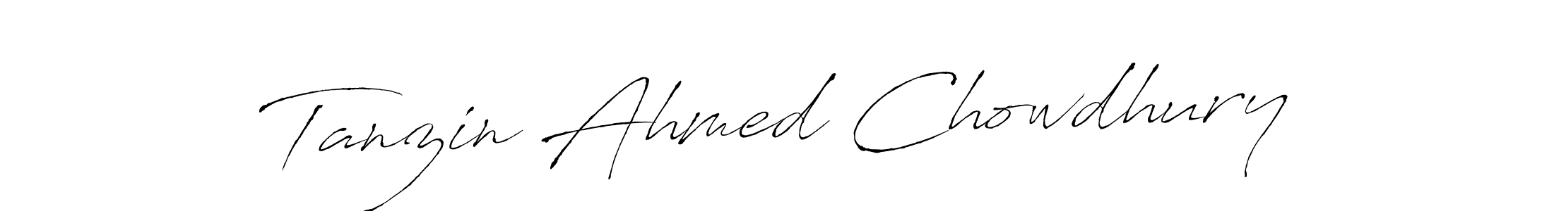 How to make Tanzin Ahmed Chowdhury signature? Antro_Vectra is a professional autograph style. Create handwritten signature for Tanzin Ahmed Chowdhury name. Tanzin Ahmed Chowdhury signature style 6 images and pictures png