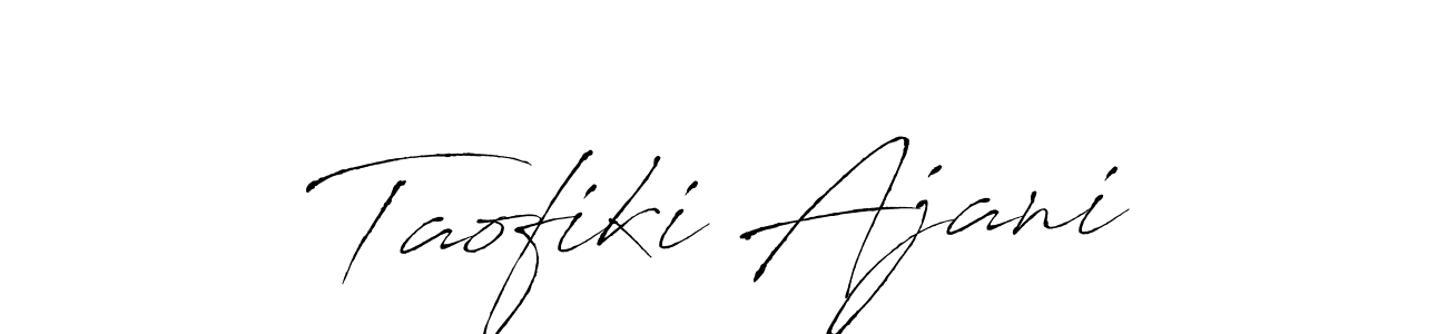 How to make Taofiki Ajani signature? Antro_Vectra is a professional autograph style. Create handwritten signature for Taofiki Ajani name. Taofiki Ajani signature style 6 images and pictures png