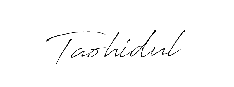 Taohidul stylish signature style. Best Handwritten Sign (Antro_Vectra) for my name. Handwritten Signature Collection Ideas for my name Taohidul. Taohidul signature style 6 images and pictures png