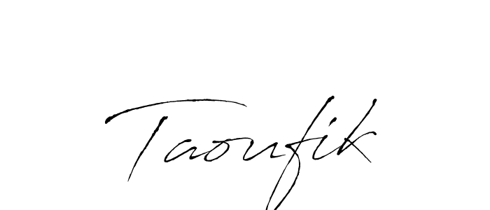 Antro_Vectra is a professional signature style that is perfect for those who want to add a touch of class to their signature. It is also a great choice for those who want to make their signature more unique. Get Taoufik name to fancy signature for free. Taoufik signature style 6 images and pictures png