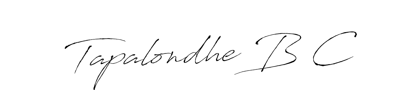 Make a short Tapalondhe B C signature style. Manage your documents anywhere anytime using Antro_Vectra. Create and add eSignatures, submit forms, share and send files easily. Tapalondhe B C signature style 6 images and pictures png