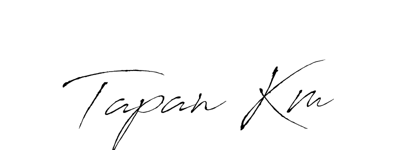 Use a signature maker to create a handwritten signature online. With this signature software, you can design (Antro_Vectra) your own signature for name Tapan Km. Tapan Km signature style 6 images and pictures png