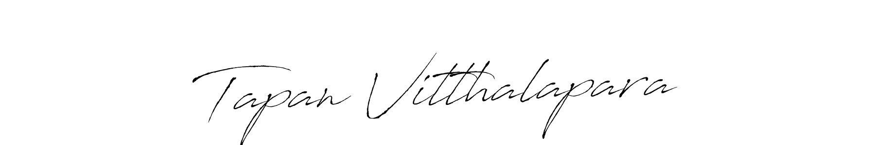 How to make Tapan Vitthalapara name signature. Use Antro_Vectra style for creating short signs online. This is the latest handwritten sign. Tapan Vitthalapara signature style 6 images and pictures png