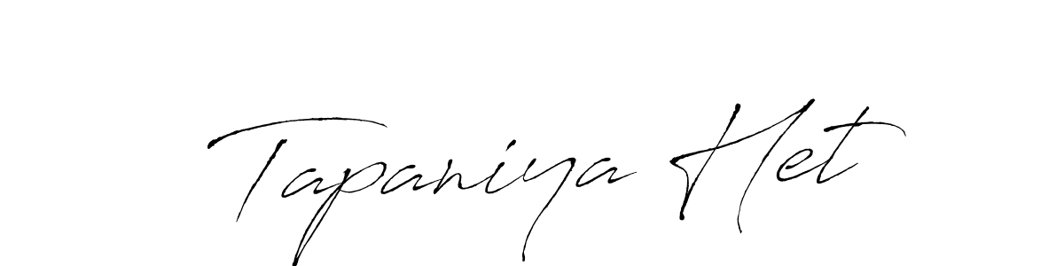 Make a beautiful signature design for name Tapaniya Het. With this signature (Antro_Vectra) style, you can create a handwritten signature for free. Tapaniya Het signature style 6 images and pictures png