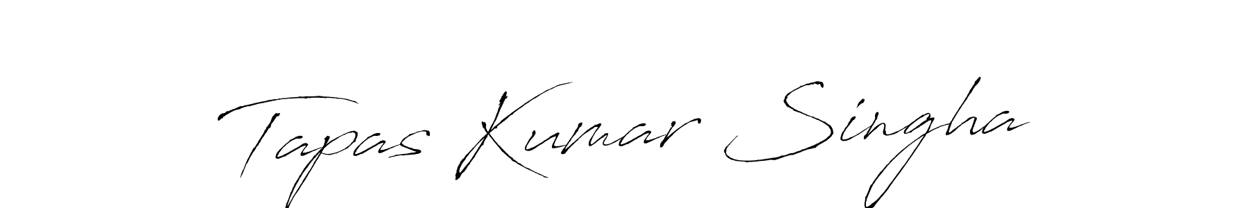 The best way (Antro_Vectra) to make a short signature is to pick only two or three words in your name. The name Tapas Kumar Singha include a total of six letters. For converting this name. Tapas Kumar Singha signature style 6 images and pictures png