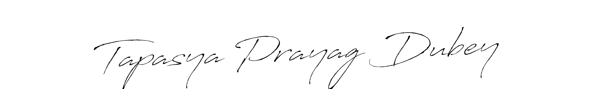 Antro_Vectra is a professional signature style that is perfect for those who want to add a touch of class to their signature. It is also a great choice for those who want to make their signature more unique. Get Tapasya Prayag Dubey name to fancy signature for free. Tapasya Prayag Dubey signature style 6 images and pictures png