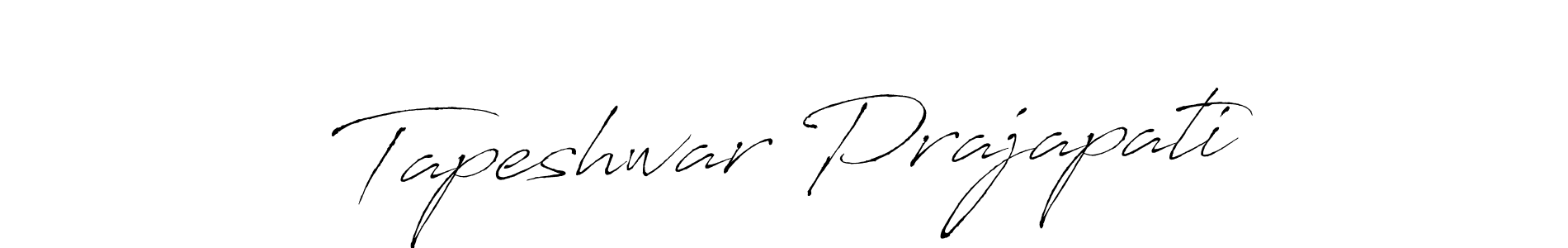 How to make Tapeshwar Prajapati name signature. Use Antro_Vectra style for creating short signs online. This is the latest handwritten sign. Tapeshwar Prajapati signature style 6 images and pictures png