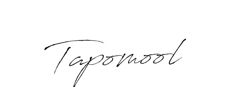 Design your own signature with our free online signature maker. With this signature software, you can create a handwritten (Antro_Vectra) signature for name Tapomool. Tapomool signature style 6 images and pictures png