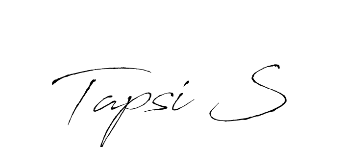 Tapsi S stylish signature style. Best Handwritten Sign (Antro_Vectra) for my name. Handwritten Signature Collection Ideas for my name Tapsi S. Tapsi S signature style 6 images and pictures png