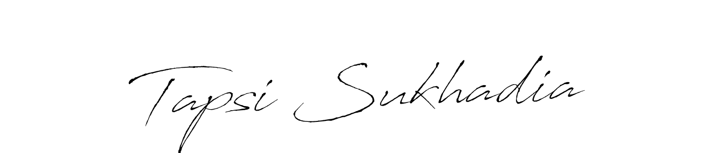 You should practise on your own different ways (Antro_Vectra) to write your name (Tapsi Sukhadia) in signature. don't let someone else do it for you. Tapsi Sukhadia signature style 6 images and pictures png