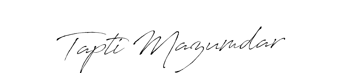 Create a beautiful signature design for name Tapti Mazumdar. With this signature (Antro_Vectra) fonts, you can make a handwritten signature for free. Tapti Mazumdar signature style 6 images and pictures png