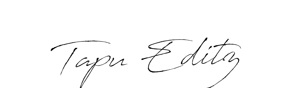 Tapu Editz stylish signature style. Best Handwritten Sign (Antro_Vectra) for my name. Handwritten Signature Collection Ideas for my name Tapu Editz. Tapu Editz signature style 6 images and pictures png