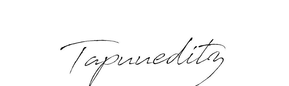 How to make Tapuueditz name signature. Use Antro_Vectra style for creating short signs online. This is the latest handwritten sign. Tapuueditz signature style 6 images and pictures png