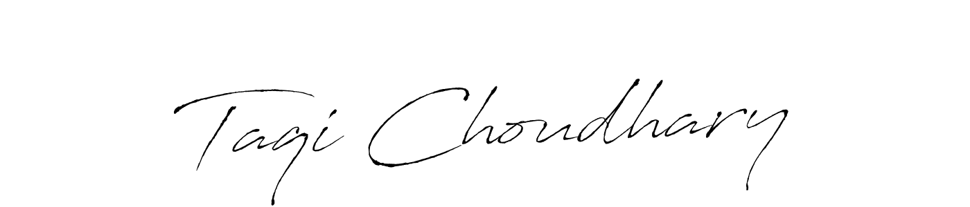 Make a beautiful signature design for name Taqi Choudhary. With this signature (Antro_Vectra) style, you can create a handwritten signature for free. Taqi Choudhary signature style 6 images and pictures png