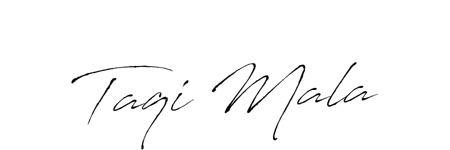 Use a signature maker to create a handwritten signature online. With this signature software, you can design (Antro_Vectra) your own signature for name Taqi Mala. Taqi Mala signature style 6 images and pictures png