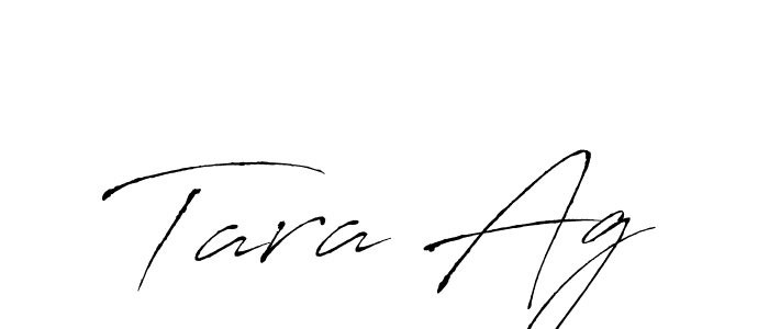 Tara Ag stylish signature style. Best Handwritten Sign (Antro_Vectra) for my name. Handwritten Signature Collection Ideas for my name Tara Ag. Tara Ag signature style 6 images and pictures png