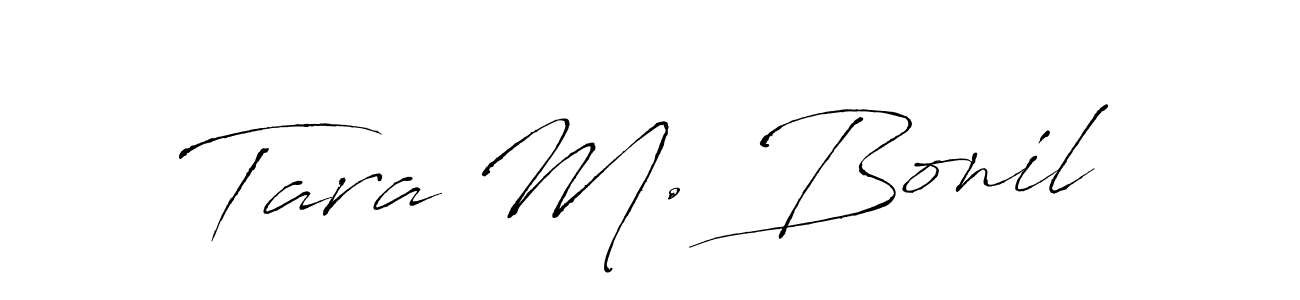Create a beautiful signature design for name Tara M. Bonil. With this signature (Antro_Vectra) fonts, you can make a handwritten signature for free. Tara M. Bonil signature style 6 images and pictures png