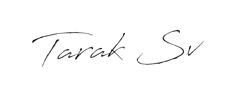 Make a beautiful signature design for name Tarak Sv. With this signature (Antro_Vectra) style, you can create a handwritten signature for free. Tarak Sv signature style 6 images and pictures png