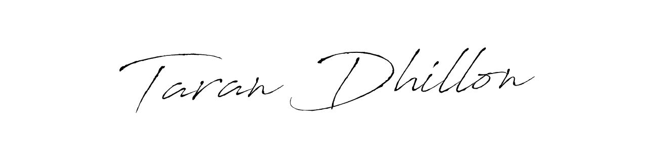 Create a beautiful signature design for name Taran Dhillon. With this signature (Antro_Vectra) fonts, you can make a handwritten signature for free. Taran Dhillon signature style 6 images and pictures png