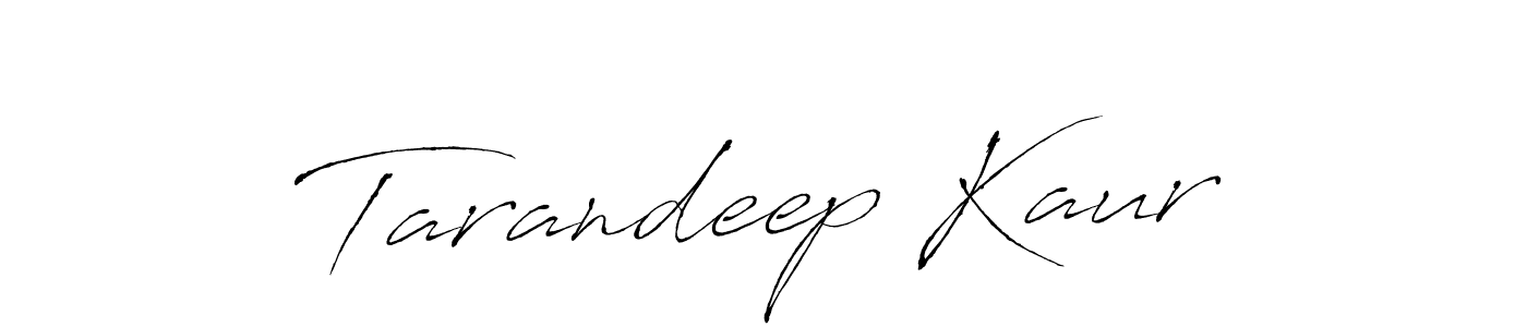 Create a beautiful signature design for name Tarandeep Kaur. With this signature (Antro_Vectra) fonts, you can make a handwritten signature for free. Tarandeep Kaur signature style 6 images and pictures png