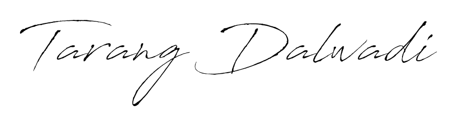 Practice writing Tarang Dalwadi with the flow of Antro_Vectra lettering. A fantastic source of inspiration for developing your personal signature style. Tarang Dalwadi signature style 6 images and pictures png