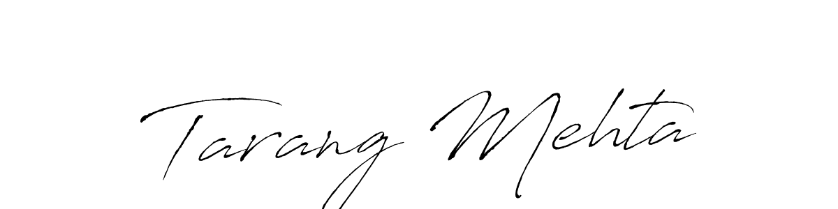 How to make Tarang Mehta name signature. Use Antro_Vectra style for creating short signs online. This is the latest handwritten sign. Tarang Mehta signature style 6 images and pictures png