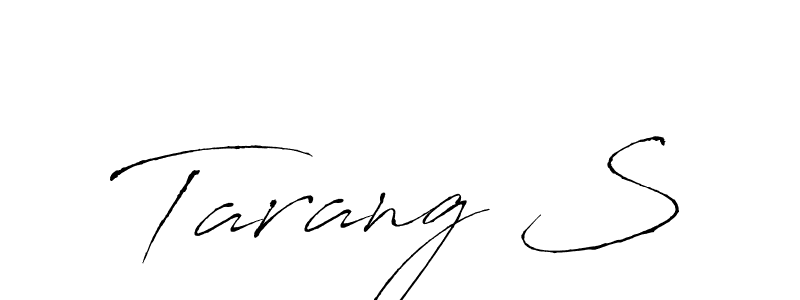 Use a signature maker to create a handwritten signature online. With this signature software, you can design (Antro_Vectra) your own signature for name Tarang S. Tarang S signature style 6 images and pictures png