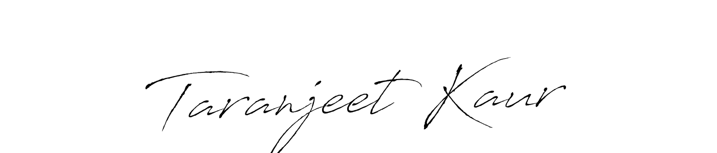 Make a beautiful signature design for name Taranjeet Kaur. With this signature (Antro_Vectra) style, you can create a handwritten signature for free. Taranjeet Kaur signature style 6 images and pictures png