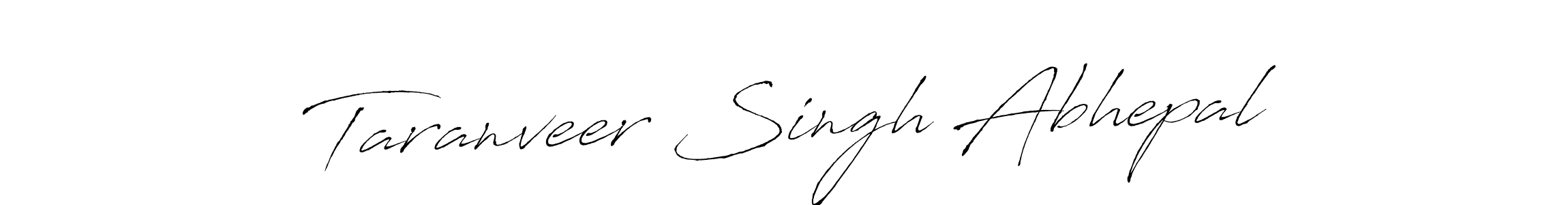 How to make Taranveer Singh Abhepal signature? Antro_Vectra is a professional autograph style. Create handwritten signature for Taranveer Singh Abhepal name. Taranveer Singh Abhepal signature style 6 images and pictures png