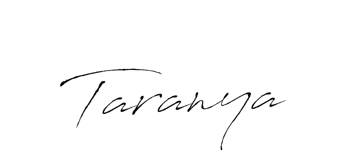 Design your own signature with our free online signature maker. With this signature software, you can create a handwritten (Antro_Vectra) signature for name Taranya. Taranya signature style 6 images and pictures png