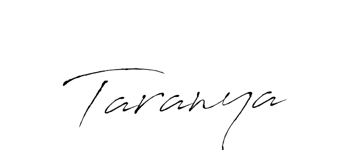 Design your own signature with our free online signature maker. With this signature software, you can create a handwritten (Antro_Vectra) signature for name Taranya. Taranya signature style 6 images and pictures png