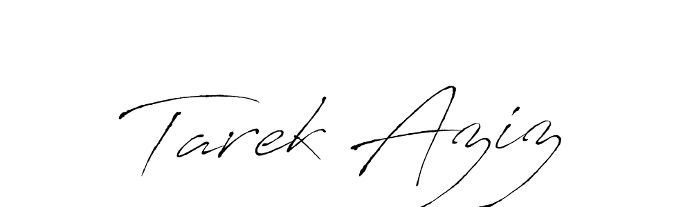 How to make Tarek Aziz name signature. Use Antro_Vectra style for creating short signs online. This is the latest handwritten sign. Tarek Aziz signature style 6 images and pictures png