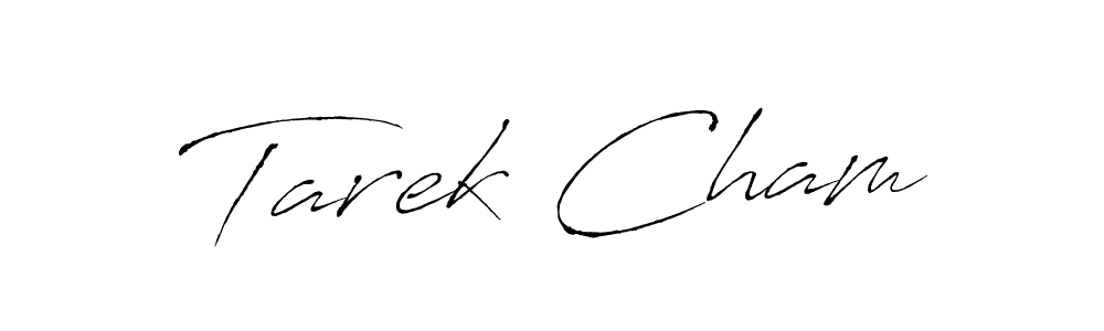 Create a beautiful signature design for name Tarek Cham. With this signature (Antro_Vectra) fonts, you can make a handwritten signature for free. Tarek Cham signature style 6 images and pictures png