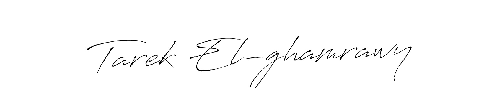 Make a beautiful signature design for name Tarek El-ghamrawy. With this signature (Antro_Vectra) style, you can create a handwritten signature for free. Tarek El-ghamrawy signature style 6 images and pictures png