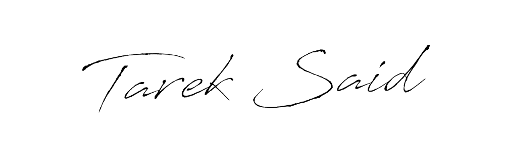 Create a beautiful signature design for name Tarek Said. With this signature (Antro_Vectra) fonts, you can make a handwritten signature for free. Tarek Said signature style 6 images and pictures png