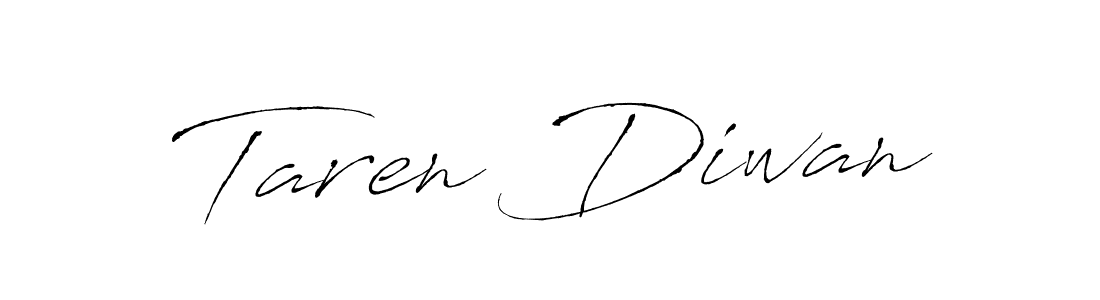 Design your own signature with our free online signature maker. With this signature software, you can create a handwritten (Antro_Vectra) signature for name Taren Diwan. Taren Diwan signature style 6 images and pictures png