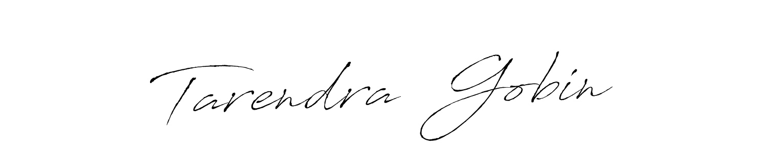 Antro_Vectra is a professional signature style that is perfect for those who want to add a touch of class to their signature. It is also a great choice for those who want to make their signature more unique. Get Tarendra  Gobin name to fancy signature for free. Tarendra  Gobin signature style 6 images and pictures png