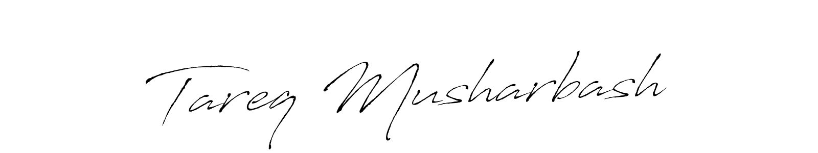 This is the best signature style for the Tareq Musharbash name. Also you like these signature font (Antro_Vectra). Mix name signature. Tareq Musharbash signature style 6 images and pictures png