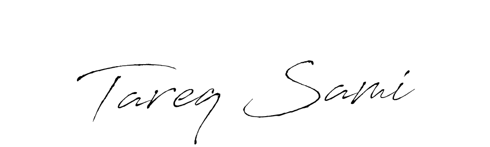 Make a beautiful signature design for name Tareq Sami. With this signature (Antro_Vectra) style, you can create a handwritten signature for free. Tareq Sami signature style 6 images and pictures png