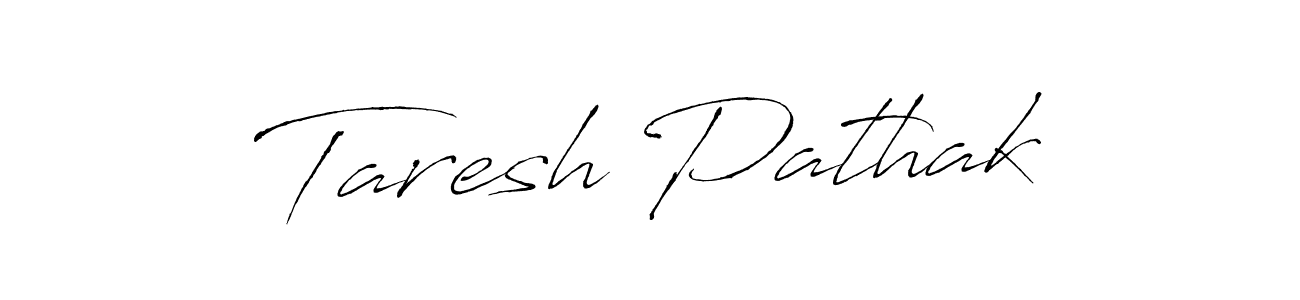 How to make Taresh Pathak name signature. Use Antro_Vectra style for creating short signs online. This is the latest handwritten sign. Taresh Pathak signature style 6 images and pictures png