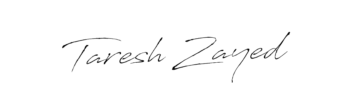 Antro_Vectra is a professional signature style that is perfect for those who want to add a touch of class to their signature. It is also a great choice for those who want to make their signature more unique. Get Taresh Zayed name to fancy signature for free. Taresh Zayed signature style 6 images and pictures png