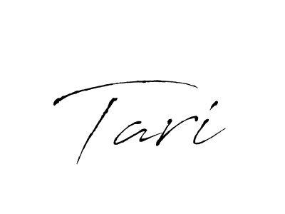 Design your own signature with our free online signature maker. With this signature software, you can create a handwritten (Antro_Vectra) signature for name Tari. Tari signature style 6 images and pictures png