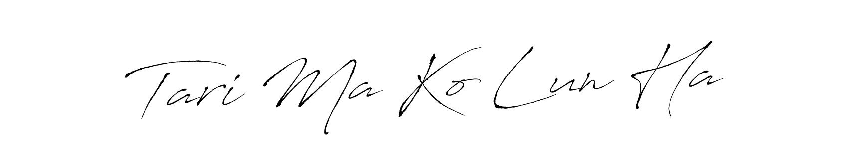 It looks lik you need a new signature style for name Tari Ma Ko Lun Ha. Design unique handwritten (Antro_Vectra) signature with our free signature maker in just a few clicks. Tari Ma Ko Lun Ha signature style 6 images and pictures png