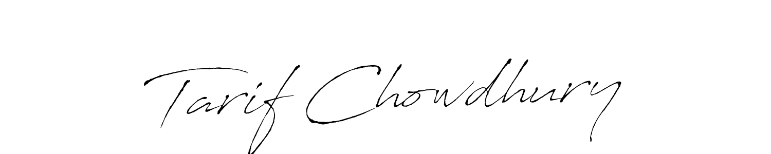Antro_Vectra is a professional signature style that is perfect for those who want to add a touch of class to their signature. It is also a great choice for those who want to make their signature more unique. Get Tarif Chowdhury name to fancy signature for free. Tarif Chowdhury signature style 6 images and pictures png