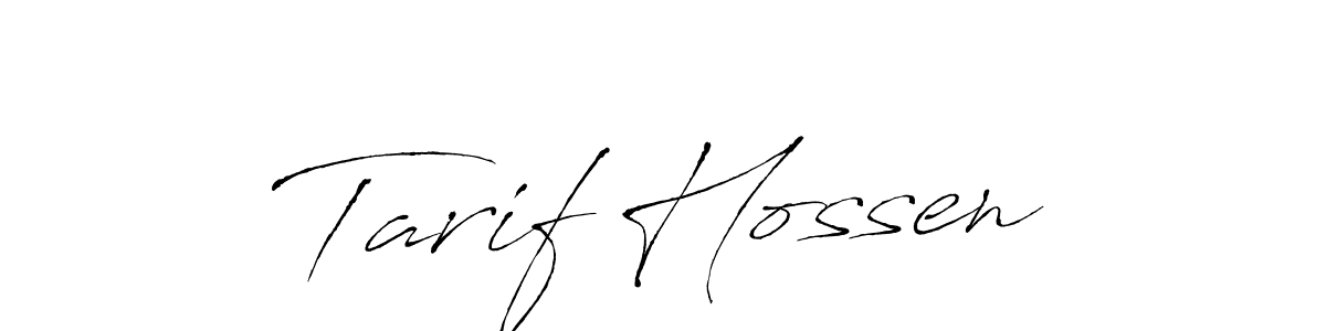 How to make Tarif Hossen name signature. Use Antro_Vectra style for creating short signs online. This is the latest handwritten sign. Tarif Hossen signature style 6 images and pictures png