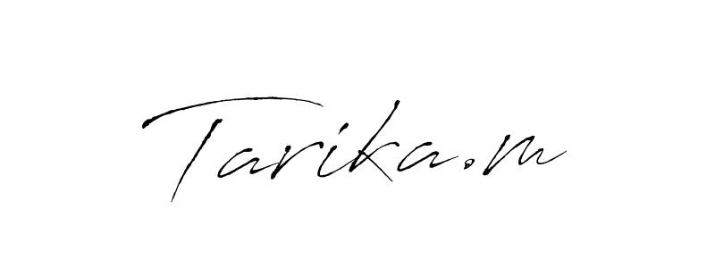 The best way (Antro_Vectra) to make a short signature is to pick only two or three words in your name. The name Tarika.m include a total of six letters. For converting this name. Tarika.m signature style 6 images and pictures png