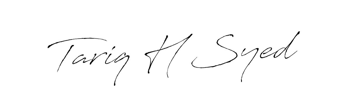 You should practise on your own different ways (Antro_Vectra) to write your name (Tariq H Syed) in signature. don't let someone else do it for you. Tariq H Syed signature style 6 images and pictures png