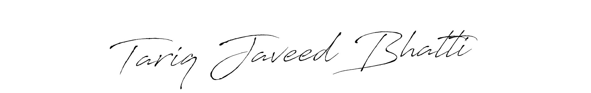 Create a beautiful signature design for name Tariq Javeed Bhatti. With this signature (Antro_Vectra) fonts, you can make a handwritten signature for free. Tariq Javeed Bhatti signature style 6 images and pictures png