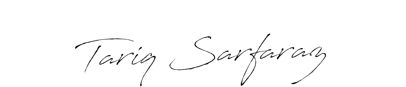 Create a beautiful signature design for name Tariq Sarfaraz. With this signature (Antro_Vectra) fonts, you can make a handwritten signature for free. Tariq Sarfaraz signature style 6 images and pictures png