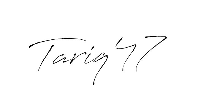 Similarly Antro_Vectra is the best handwritten signature design. Signature creator online .You can use it as an online autograph creator for name Tariq47. Tariq47 signature style 6 images and pictures png